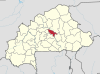 Localisation de la province de l’Oubritenga au Burkina Faso.