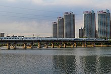 Beijing–Harbin railway over the Grand Canal in Tongzhou