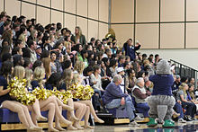 Monte Rey pumps up the crowd at The Kelp Bed CSUMB crowd at The Kelp Bed.jpg