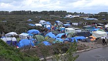 The Calais Jungle was a refugee and illegal migrant encampment in the vicinity of Calais, France, that existed from January 2015 to October 2016. Calais2015a.jpg