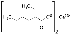 Strukturformel von Calcium-2-ethylhexanoat