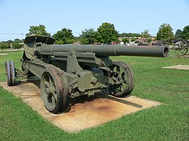 155-мм пушка Фийю образца 1917 года в Артиллерийском музее Армии США