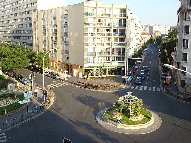 Ang albert-legris crossroads, sa sentro sa Plateau de Vanves District