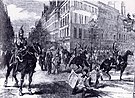 Počas Napoleonovho prevratu v roku 1851 hliadkovalo v Paríži D'Allonvilleho jazdectvo. Po pouličnom prevrate zahynulo pri pouličných bojoch tri až štyri stovky ľudí.