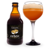Castana, a smoked beer with chestnuts from Cerex in Extremadura, Spain Cerex Castana.png