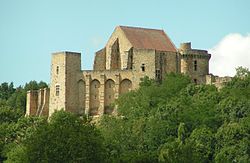 Château moyenâgeux de la Madeleine vu depuis Chevreuse