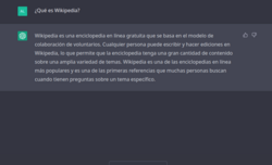 ChatGPT OpenAI example in Spanish