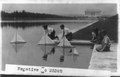 Children with sailboats at Reflecting Pool; Lincoln Memorial in background, Washington, D.C. LCCN2001706317.tif