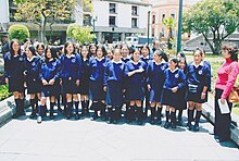 School girls in Ecuador Class of shoolgirls in Equador.jpg