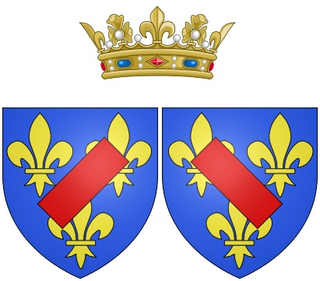 Description de l'image Coat_of_arms_of_Marie_Anne_de_Bourbon_as_Duchess_of_Vendôme.png.