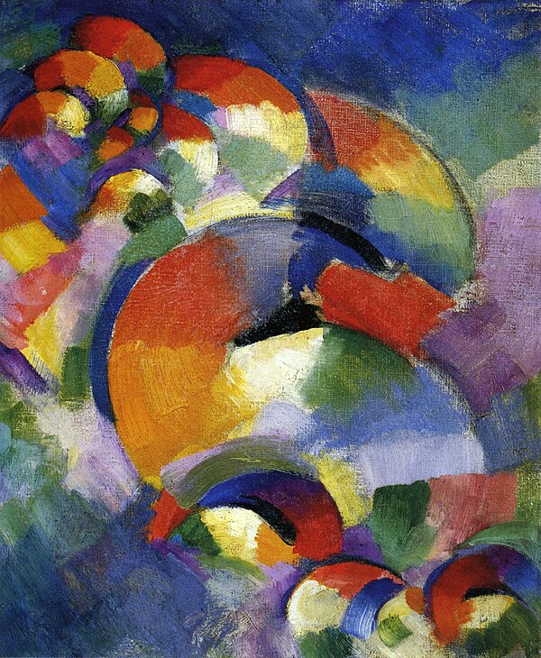 Morgan Russell, Cosmic Synchromy (1913–14), Synchromism. Oil on canvas, 41.28 cm × 33.34 cm., Munson-Williams-Proctor Arts Institute.