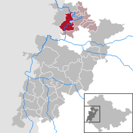 Kaart van Creuzburg