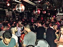Interior of The Cock, 2013 Crowd at The Cock bar NYC 2013 Shankbone.jpg