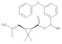 Strukturformel von Cyhalothrin
