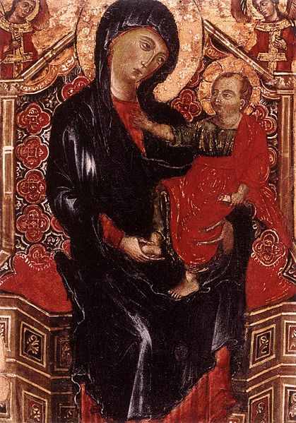 File:Deodato Di Orlandi - Virgin and Child Enthroned between Two Archangels (detail) - WGA06305.jpg