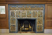 Pewabic fireplace in the HYPE Teen Center