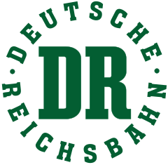 30 August 1924 to 31 December 1993, operating as Deutsche Reichsbahn.This mark was used in tandem with the previous logo until April 1945.