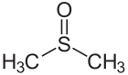 Dimetylsulfoxid obsahuje dvojitú väzbu síra-kyslík