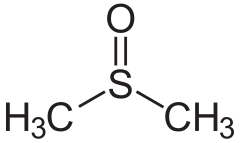 Strukturformel af dimethylsulfoxid