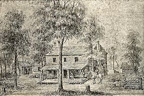 First courthouse in Wood County (ca. 1802), sketch by Joseph H. Diss Debar. Diss Debar5.jpg