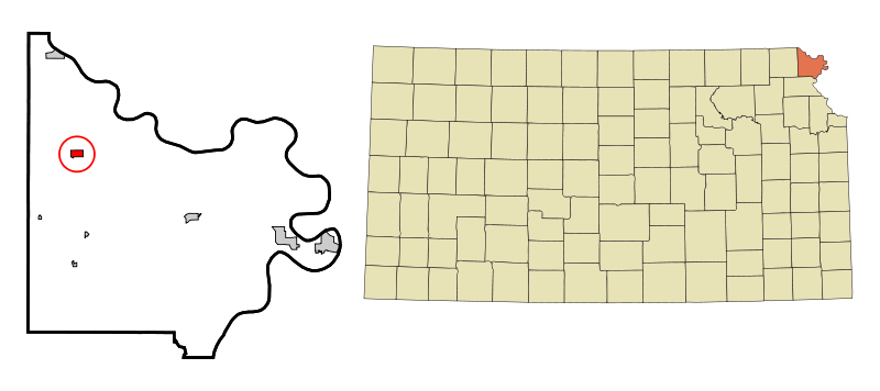 File:Doniphan County Kansas Incorporated and Unincorporated areas Highland Highlighted.svg