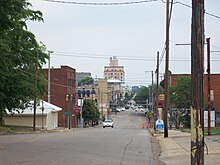 Looking up Foster St. toward downtown Dothan