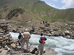 2. Crossing Kunhar River on Cable Bridge