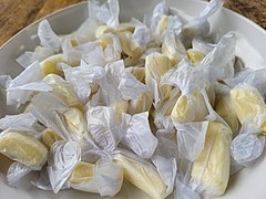 Durian pastillas from the Davao region of southern Mindanao