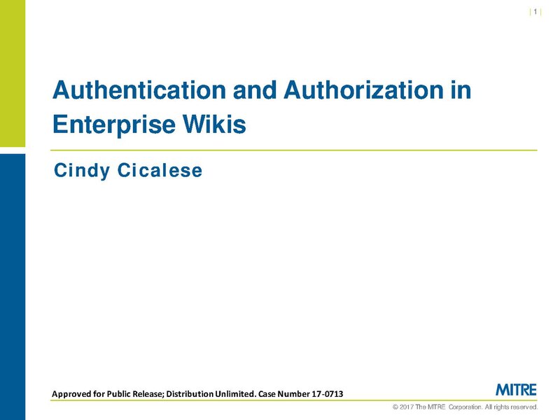 File:EMWCon Spring 2017-Authentication and Authorization in Enterprise Wikis.pdf