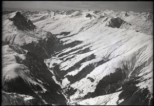 Snow-covered mountain valley