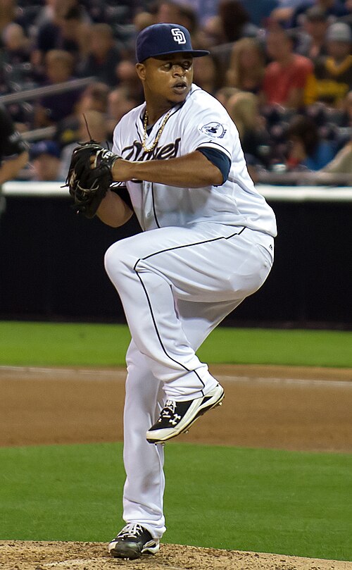 Vólquez pitching for the San Diego Padres in 2012