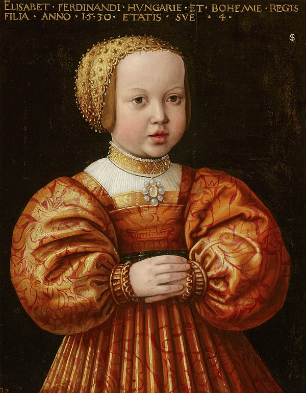 Elizabeth at age four by Jakob Seisenegger