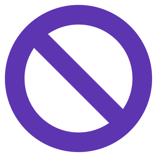 File:Eo circle deep-purple white not-allowed.svg