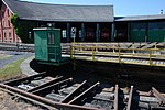 Locomotive shed with a turntable