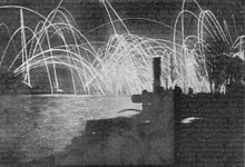 Feuerwerk der Flotte zur Ausrufung der Republik am 9. November 1918