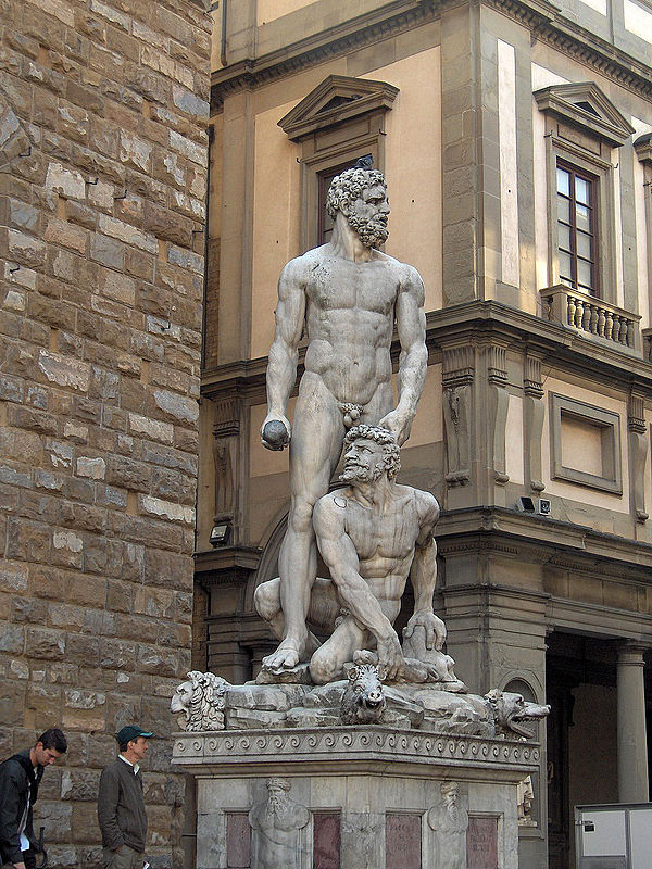 Hercules and Cacus by Baccio Bandinelli (1525–34); (Palazzo Vecchio, Florence)