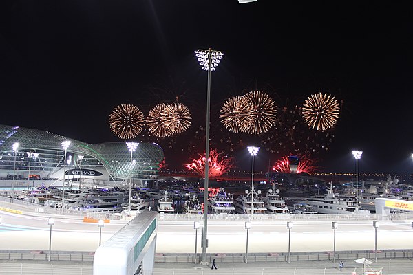 Fireworks after the race