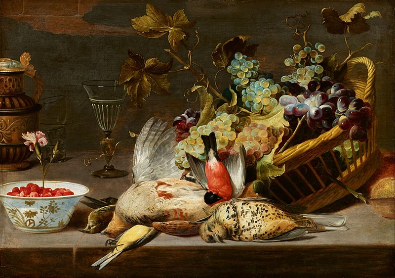 File:Frans Snyders - Still Life with Birds and a Basket of Grapes.jpg