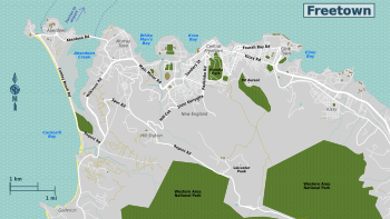 Freetown overview map