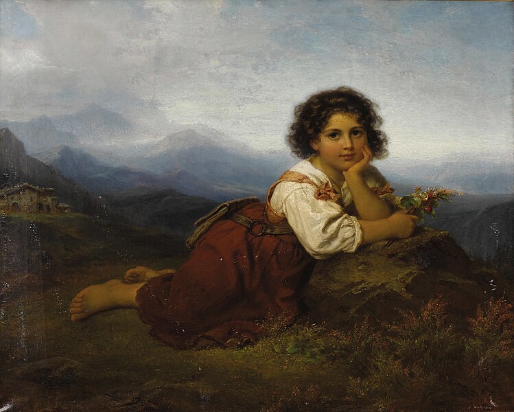 File:Friedrich Dürck - Junges Mädchen mit Blumen (1873).jpg