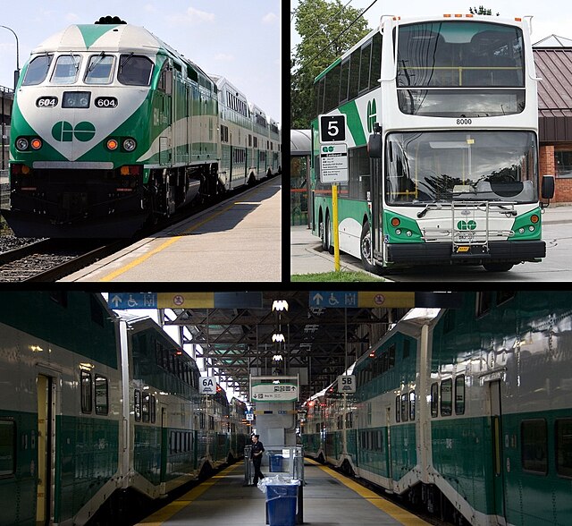 GO Transit offers train and bus service across the GTHA.