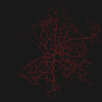 GTFSデータを使って作成されたマドリードの公共交通路線図