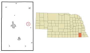 Fichier:Gage_County_Nebraska_Incorporated_and_Unincorporated_areas_Filley_Highlighted.svg