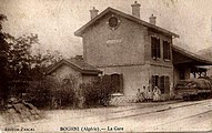 La gare de Boghni (Wilaya de Tizi Ouzou, Algérie) au début du XXe siècle, terminus de la ligne de Dellys à Boghni