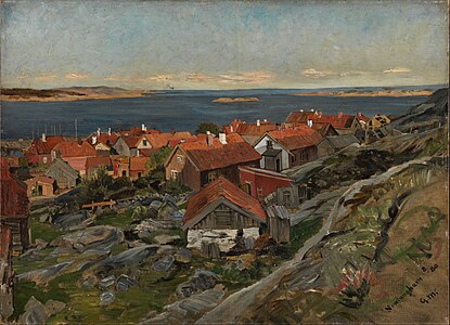 Худ. Герхард Мюнте «View of Nevlunghavn», 1880