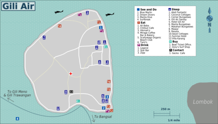 Map of Gili Air
