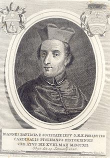 Cardinal Giovanni-Battista Tolomei SJ, wrote Philosophia mentis et sensuum Giovanni-Battista Tolomei (Ptolemaeus) (1653-1726).jpg