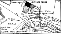 Map of the depot's location off High Street West