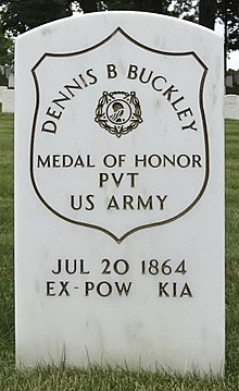 Gravestone at Marietta National Cemetery Grave of Dennis B Buckley.jpg