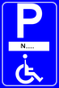 Parking for specific disablet person (Special license and registration number required)
